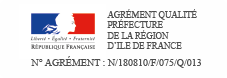 Agrément qualité délivré par la préfecture île de France N/180810/F/075/Q/013